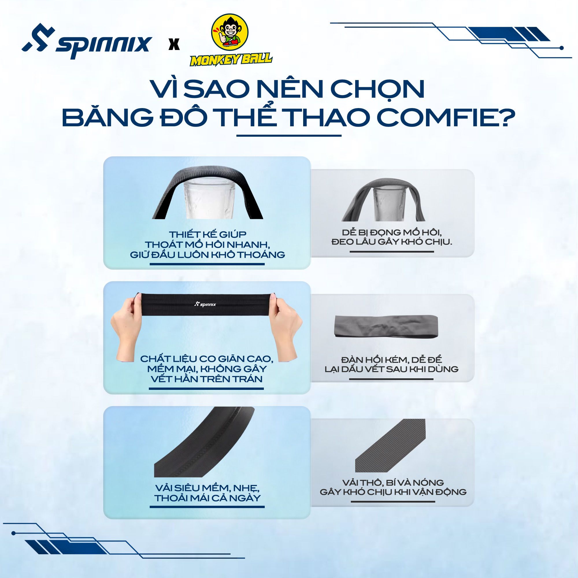  Băng đô thể thao Spinnix Comfie 