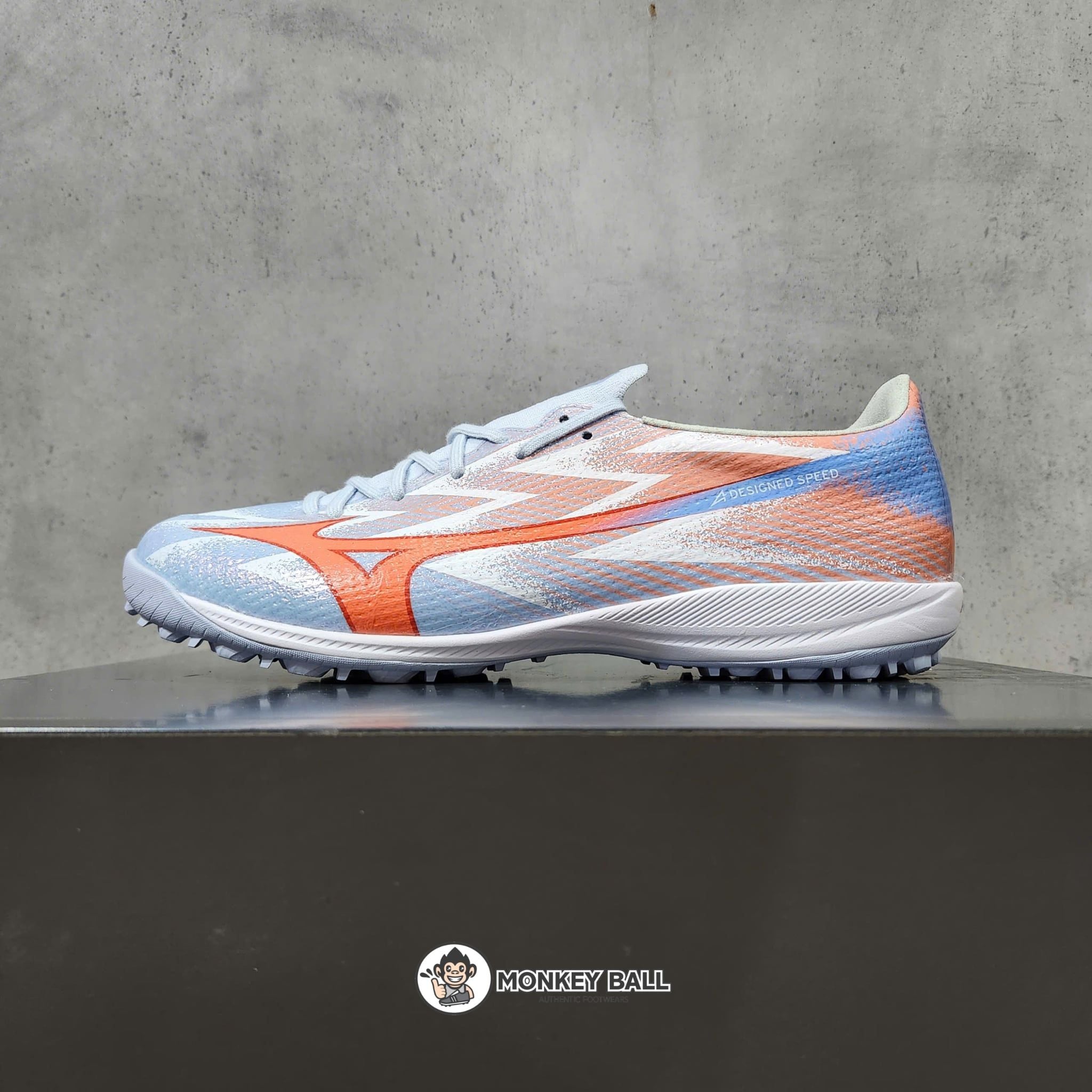  Mizuno Alpha 3 Elite AS TF - P1GD266222 - Xanh nhạt/Cam 