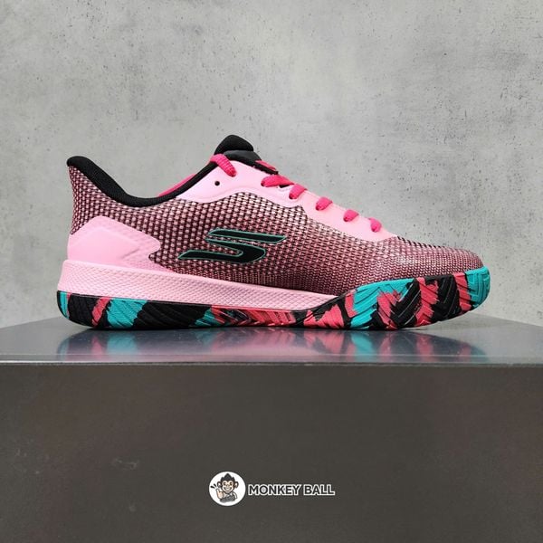  Giày Pickleball Nam Skechers Viper Court Pro 2.0 - 246109-PKBK - Hồng / Xanh / Đen 
