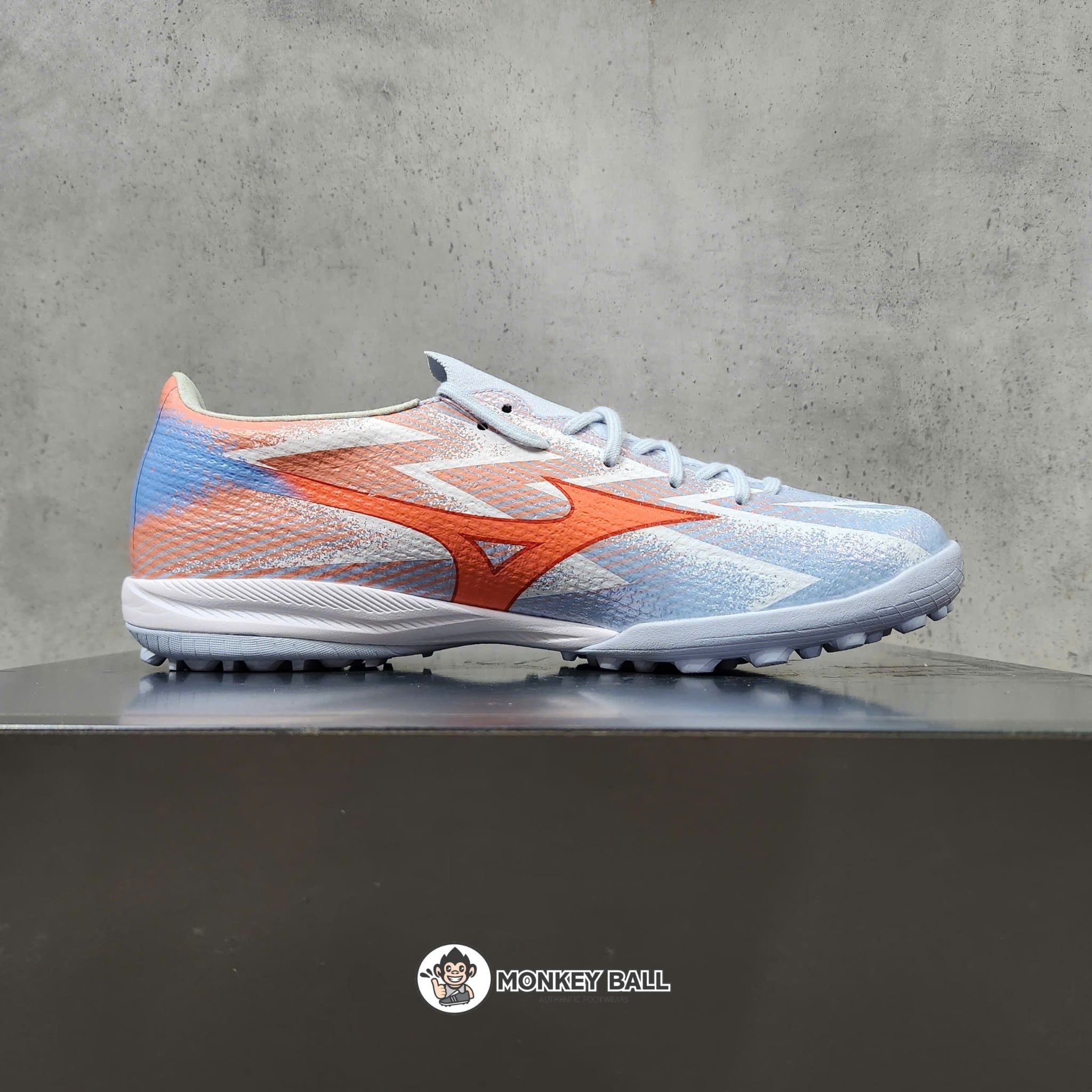  Mizuno Alpha 3 Elite AS TF - P1GD266222 - Xanh nhạt/Cam 