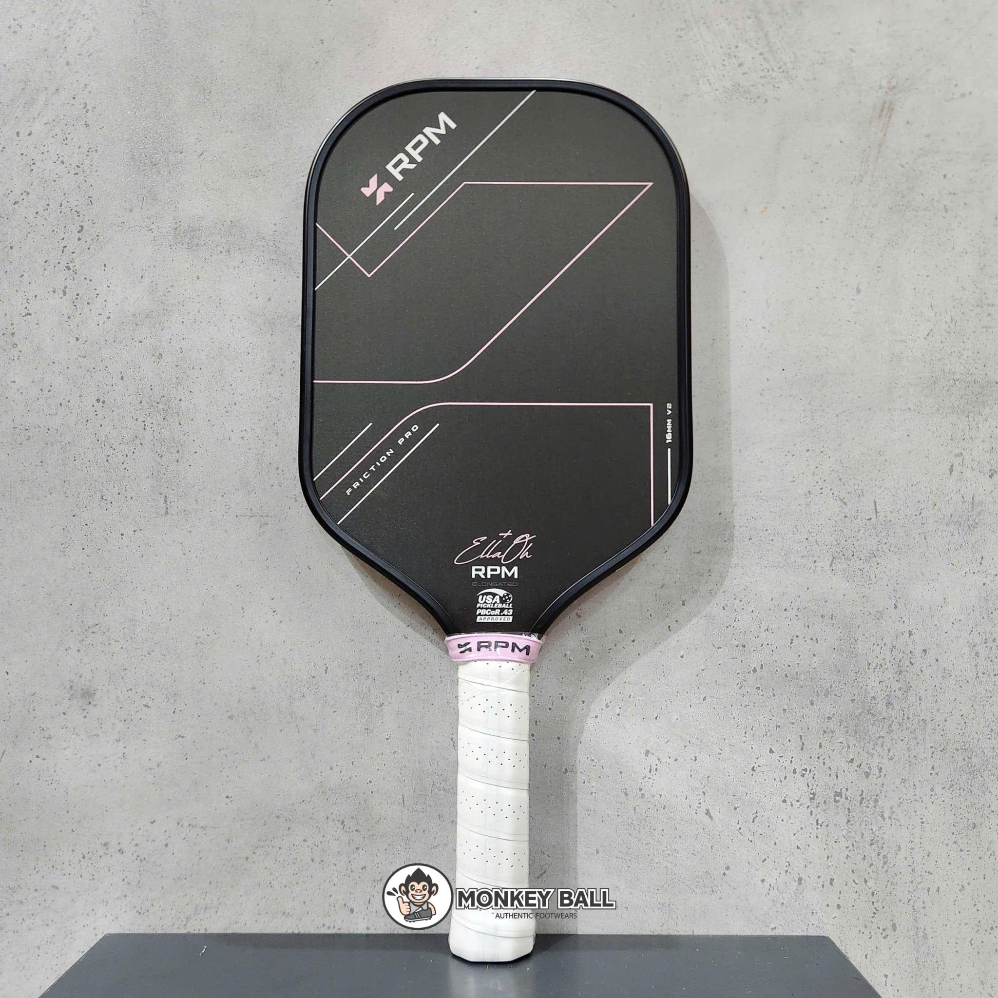  Vợt Pickleball RPM V2 Ella Oh Pink Elongated 16MM 