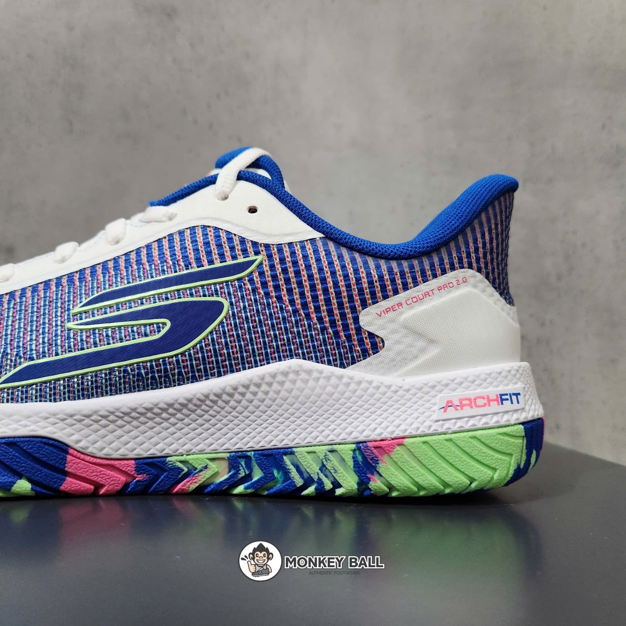  Giày Pickleball Skechers Viper Court Pro 2.0 - 246109-WBLP - Trắng / Xanh 