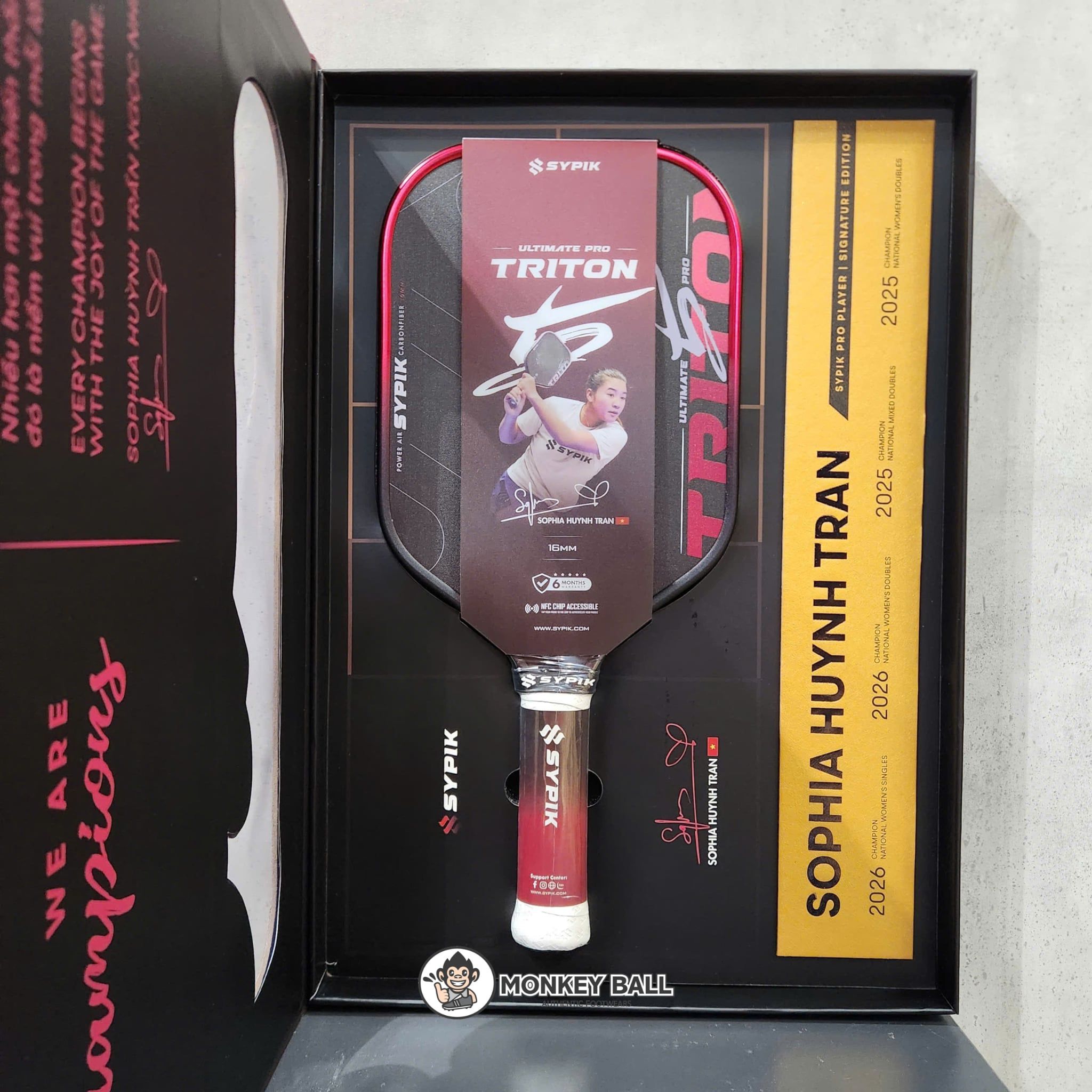  Vợt Pickleball Sypik Triton Pro 5 Ultimate FULLBOX LIMITED EDITION Chữ Ký VĐV 