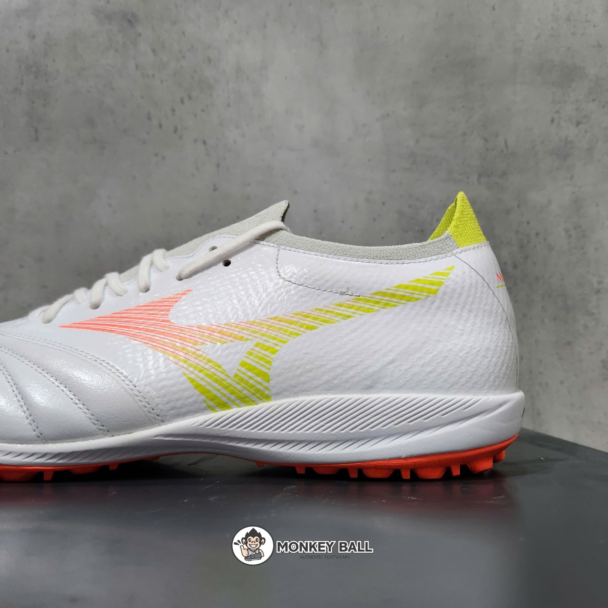 Mizuno Morelia Neo 5 Beta Pro TF - P1GD269454 - Trắng/Cam/vàng 
