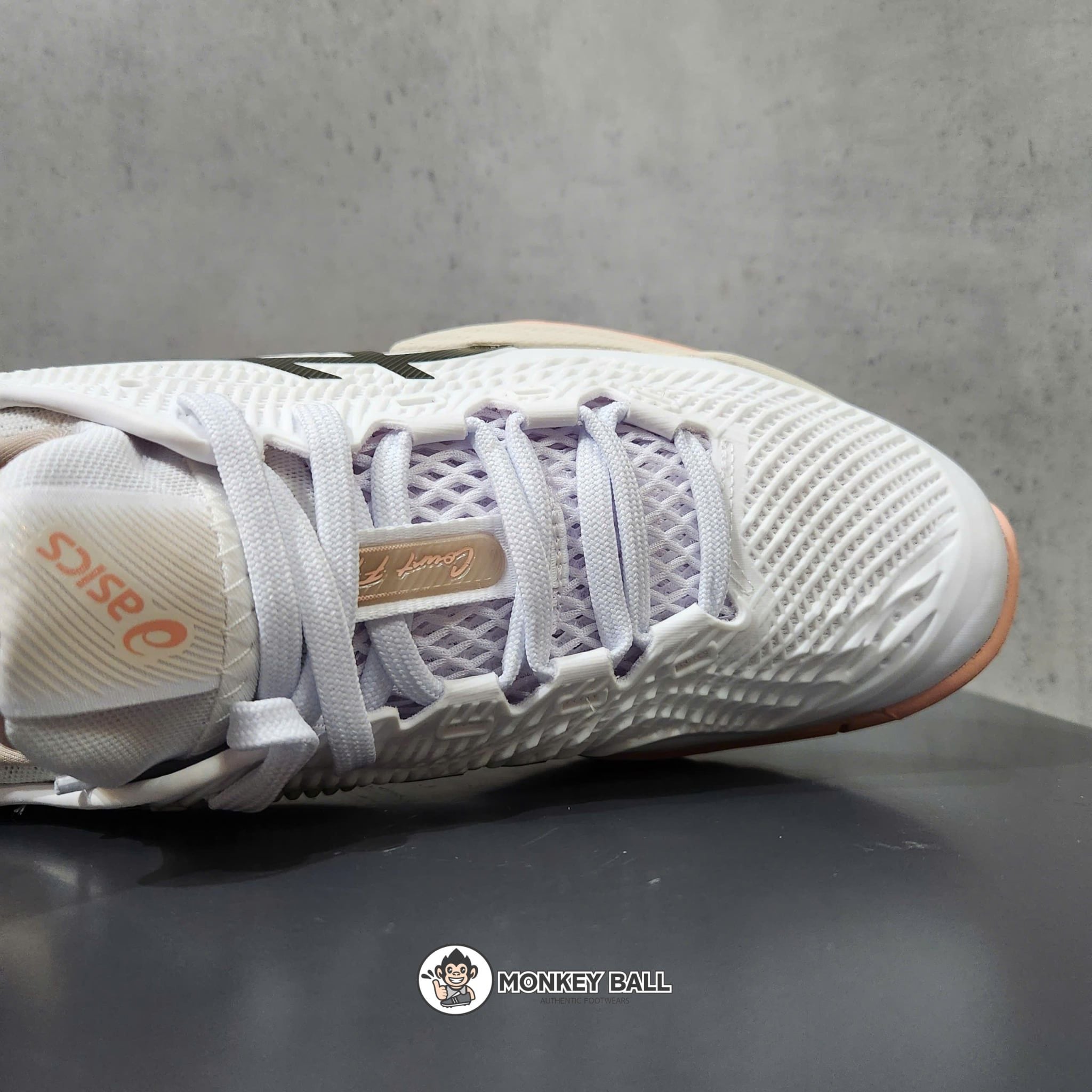  Giày Pickleball Nữ Asics Court FF3 - Trắng/Nâu Cà Phê 