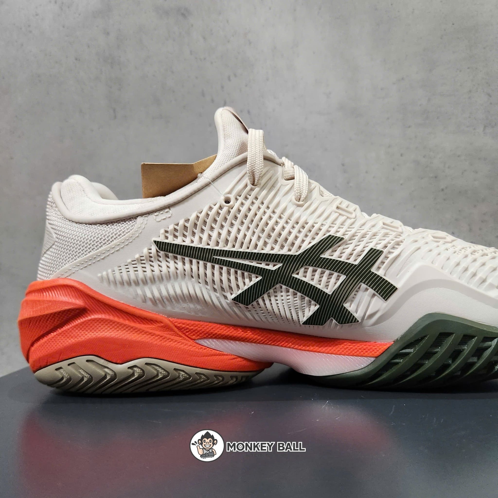  Giày Pickleball Nam Asics Court FF3 - Kem/Nâu Kaki 