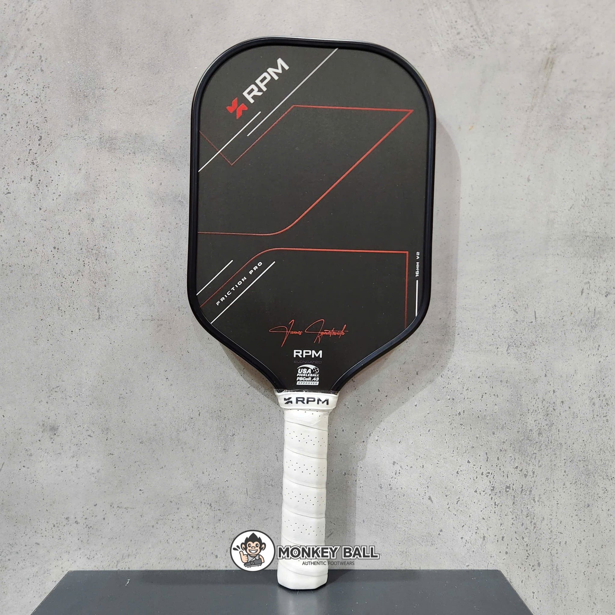  Vợt Pickleball RPM FRICTION PRO 16MM Hybrid Flat Top V2 James Ignatowich Signature 
