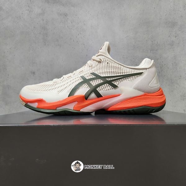  Giày Pickleball Nam Asics Court FF3 - Kem/Nâu Kaki 