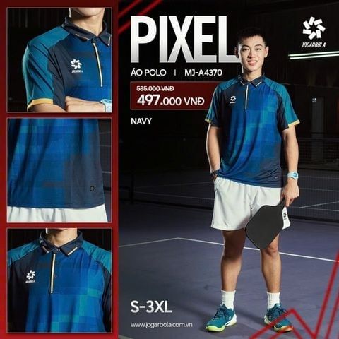  Áo Polo Jogarbola Pixel 