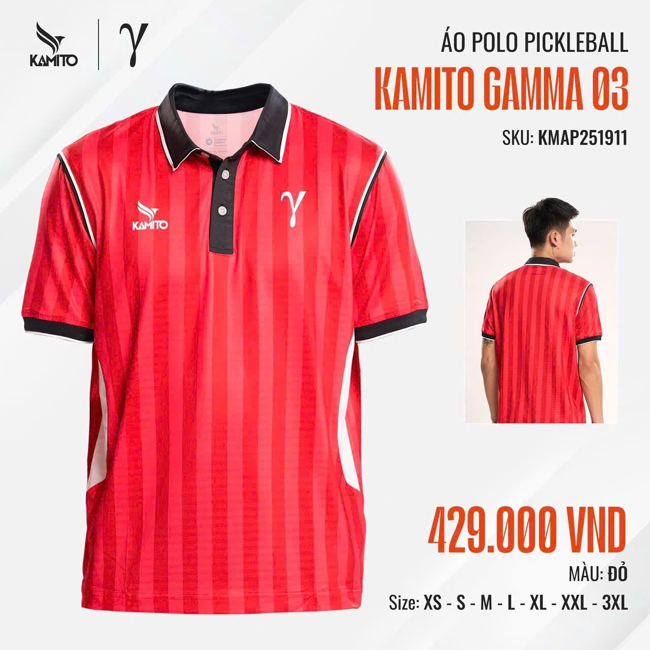  Áo thi đấu Pickleball Kamito Gamma 