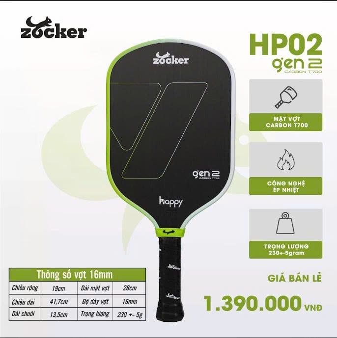  Vợt Pickleball Zocker Happy HP02 Gen2 