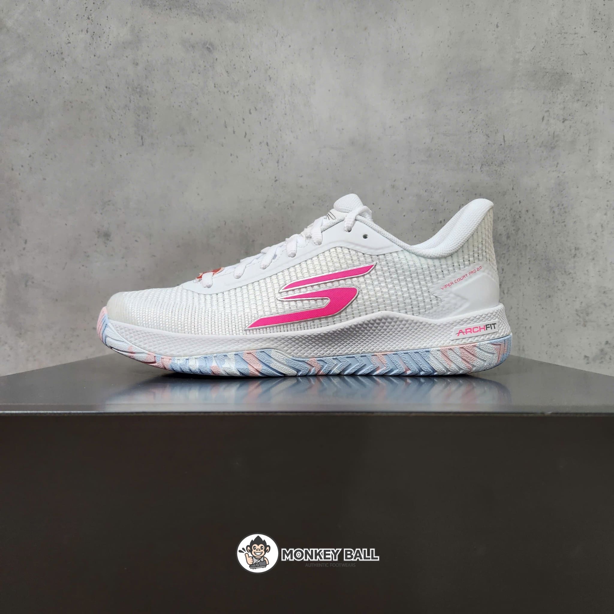  Giày Pickleball Skechers Viper Court 2 Pro -  Trắng / Hồng 