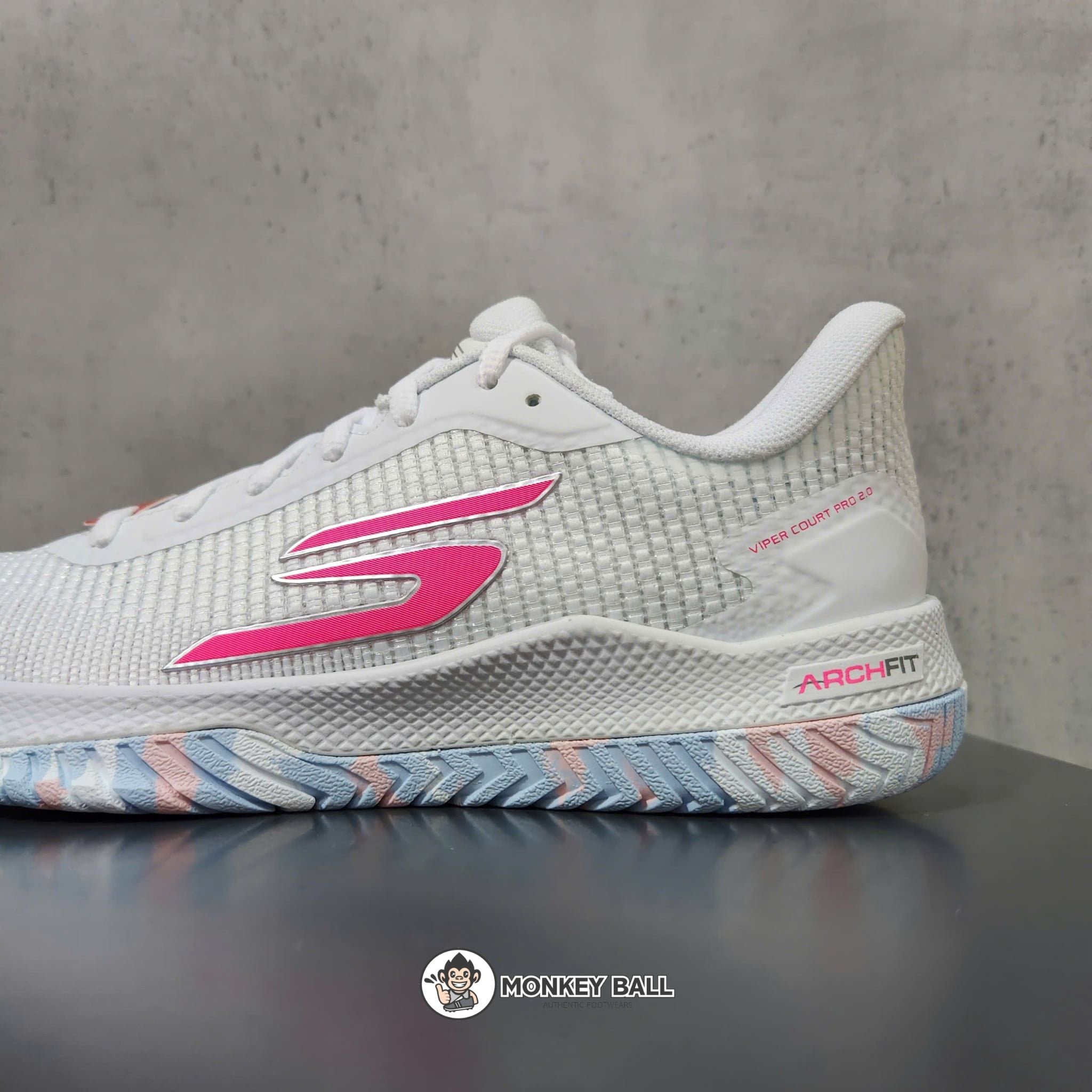  Giày Pickleball Skechers Viper Court 2 Pro -  Trắng / Hồng 