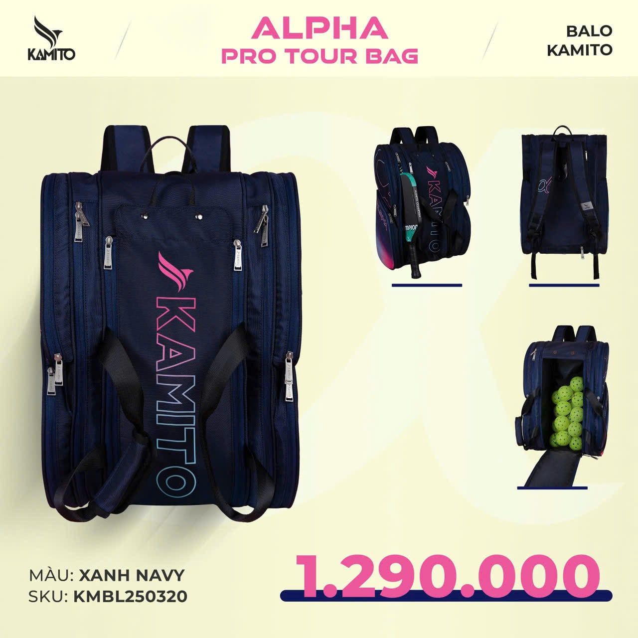  Balo Pickleball Kamito Alpha Pro Tour 