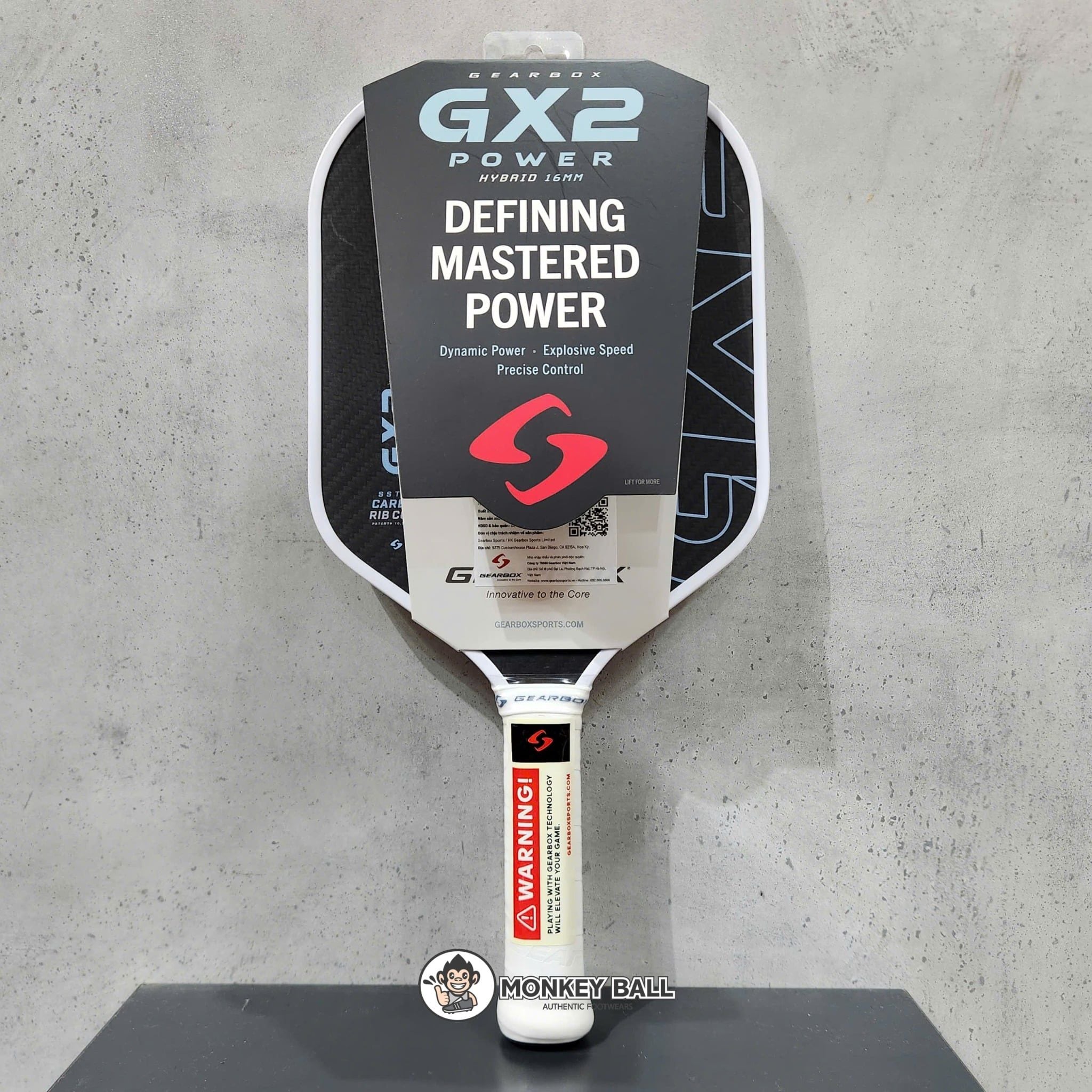  Vợt Pickleball GX2 Power Hybrid Limited Edition White 