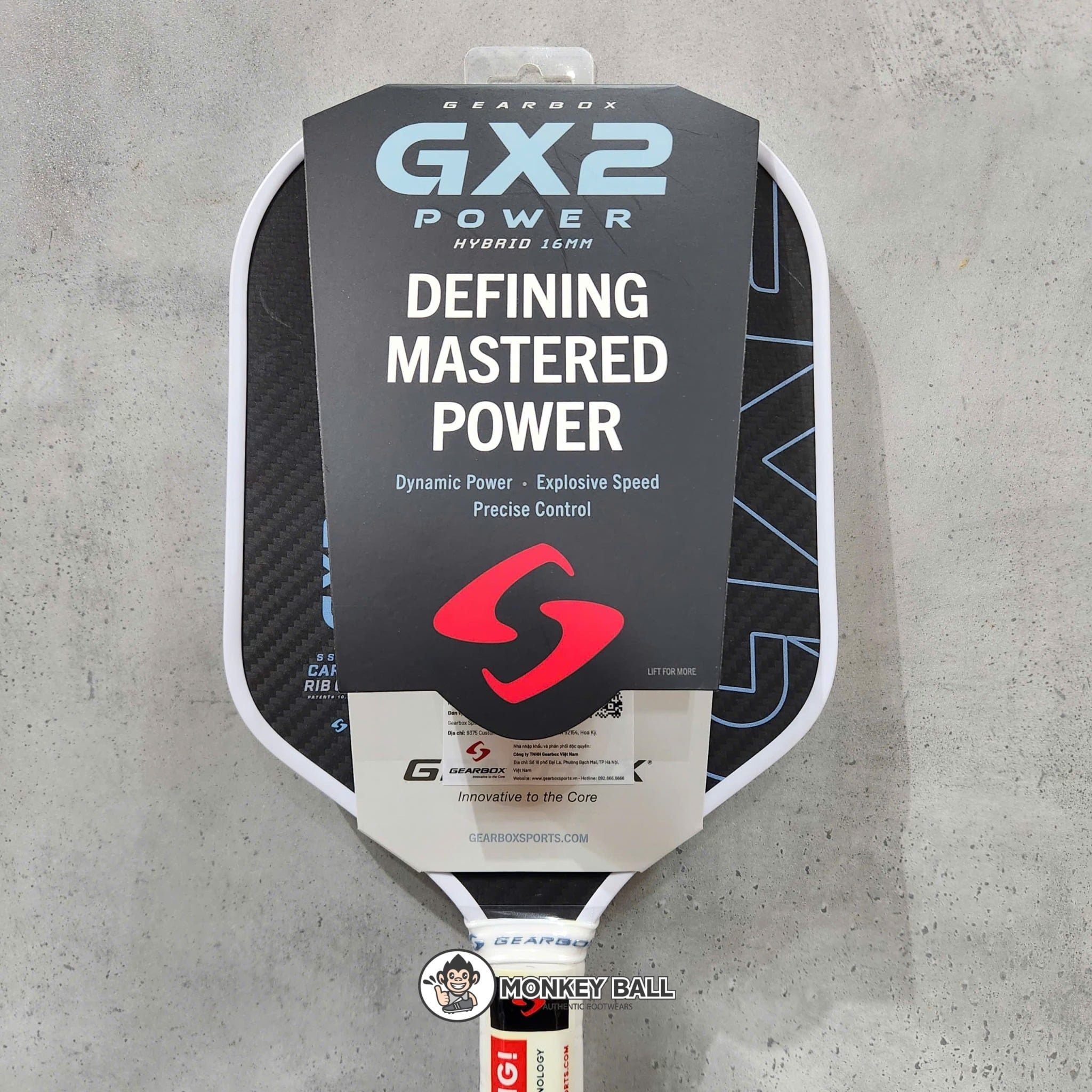  Vợt Pickleball GX2 Power Hybrid Limited Edition White 