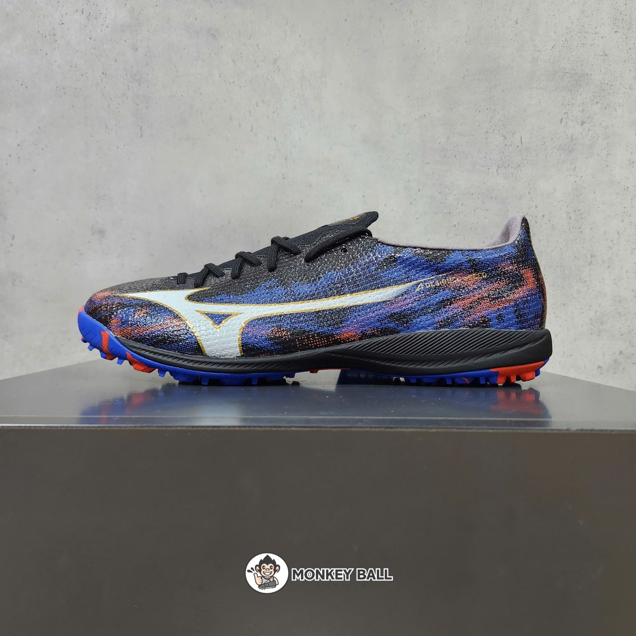  Giày MIZUNO ALPHA 3 ELITE AS TF - ĐEN/XANH/ĐỎ 