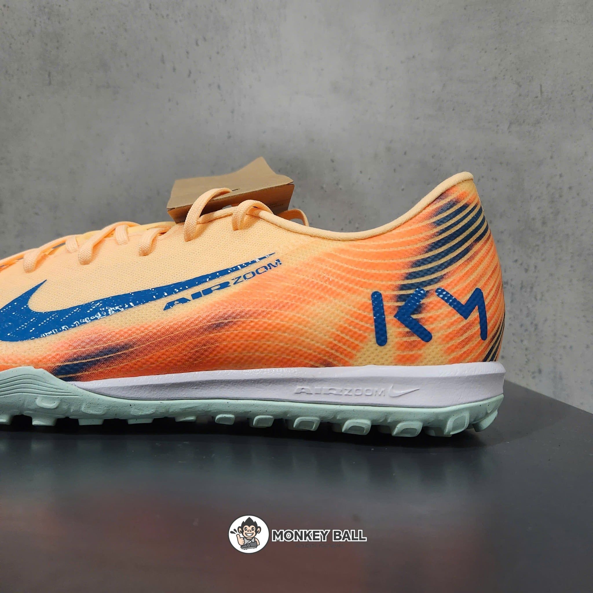  Giày NIKE AIR ZOOM MERCURIAL VAPOR 16 ACADEMY TF MBAPPE PERSONAL EDITION - MELON TINT/NEO TURQUOISE/IGLOO 