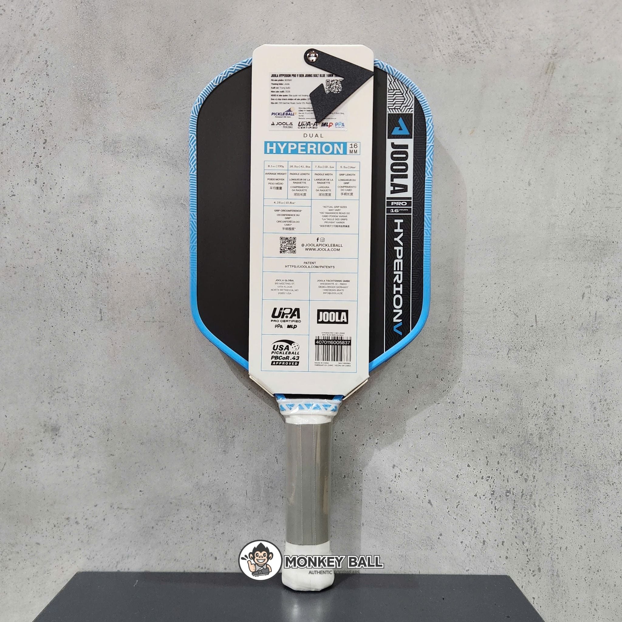  Vợt Pickleball Joola Hyperion Pro V Ben Johns Bolt Blue 