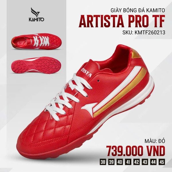  Kamito Artista Pro TF - KMTF260213 - Đỏ 