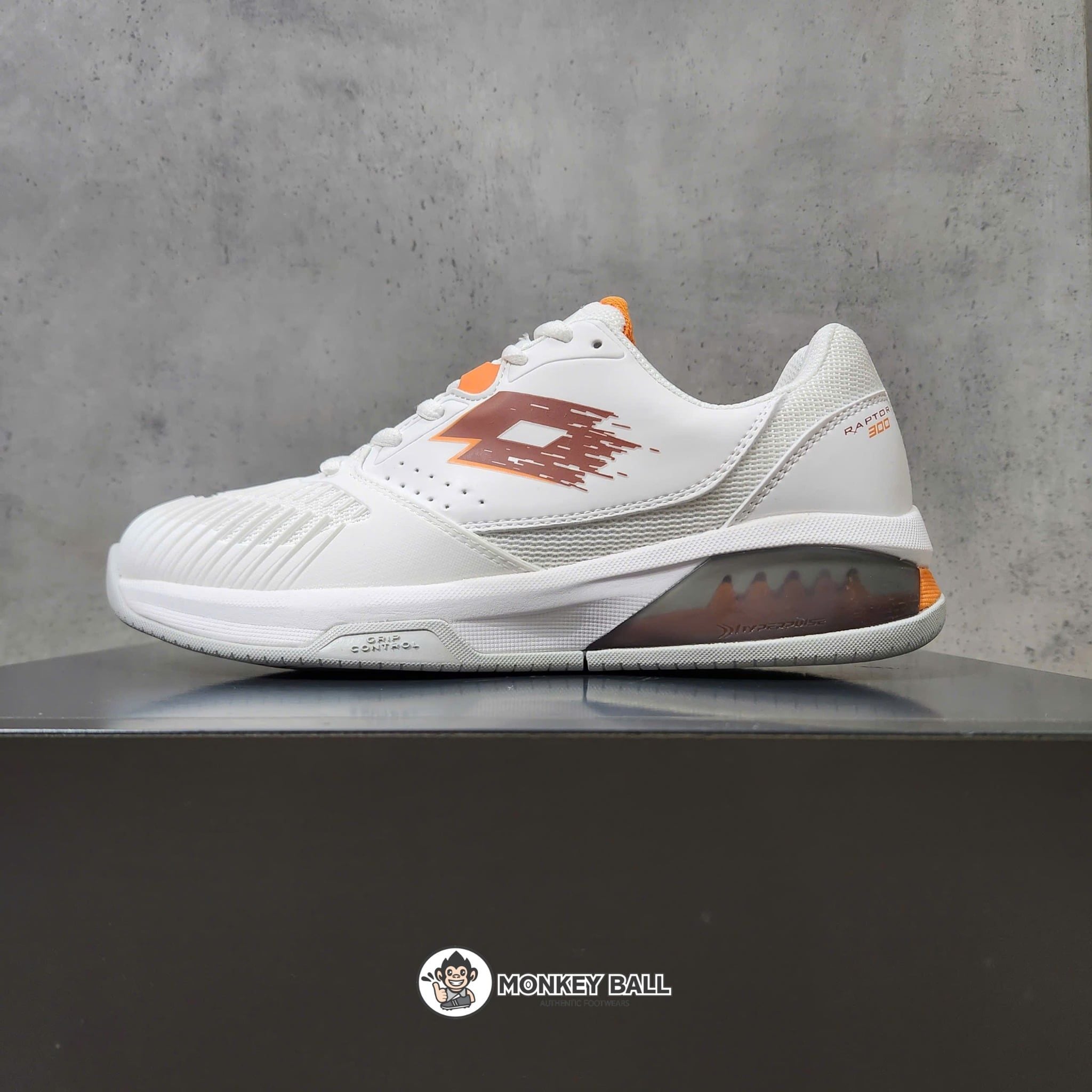  Giày Pickleball Lotto Raptor Hyperpulse 300 SPD - trắng/cam 