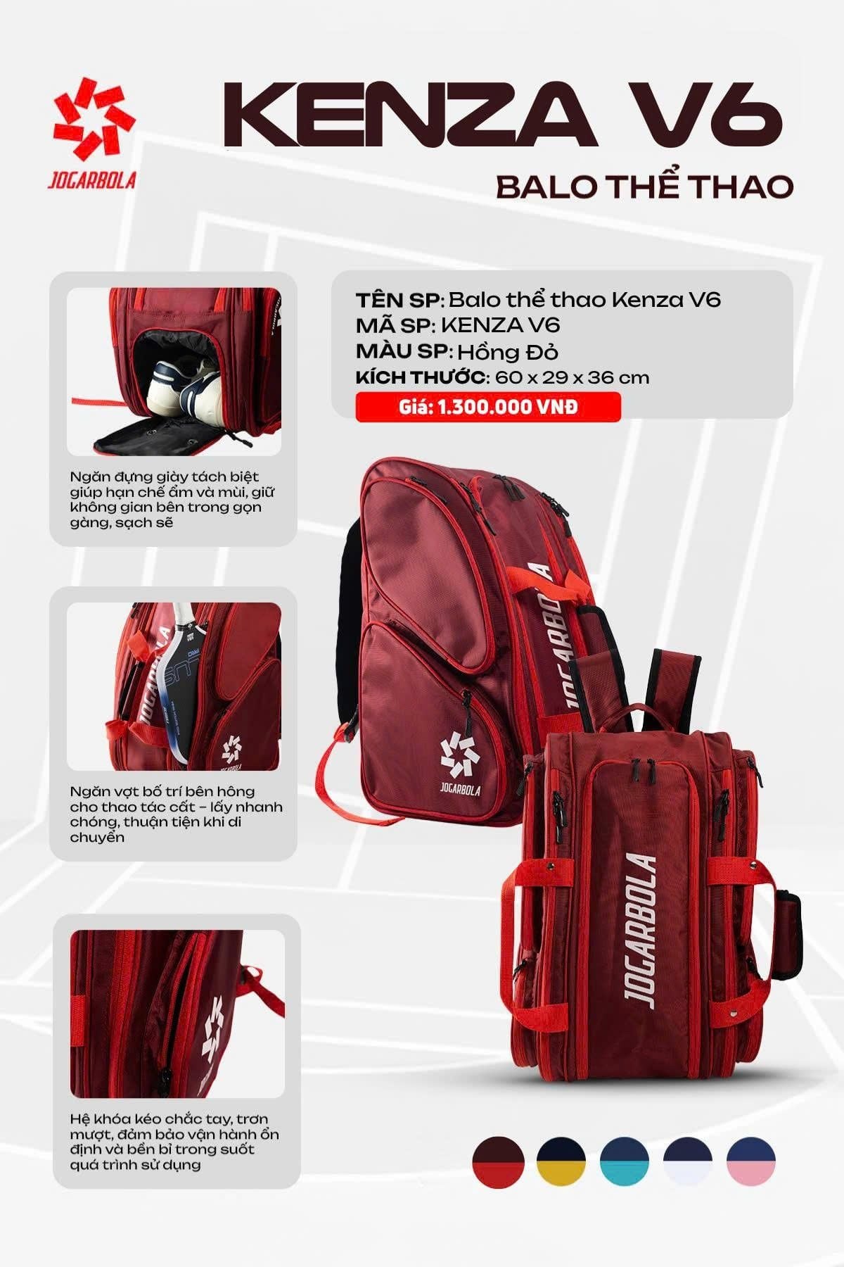  Balo thể thao KENZA V6 