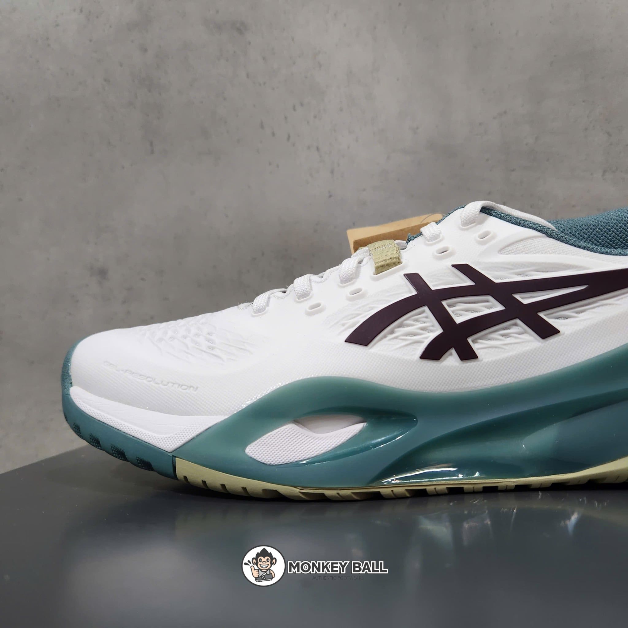  Giày Pickleball Asics Gel Resolution X - 1041A481-104 - Trắng / Xanh lục 
