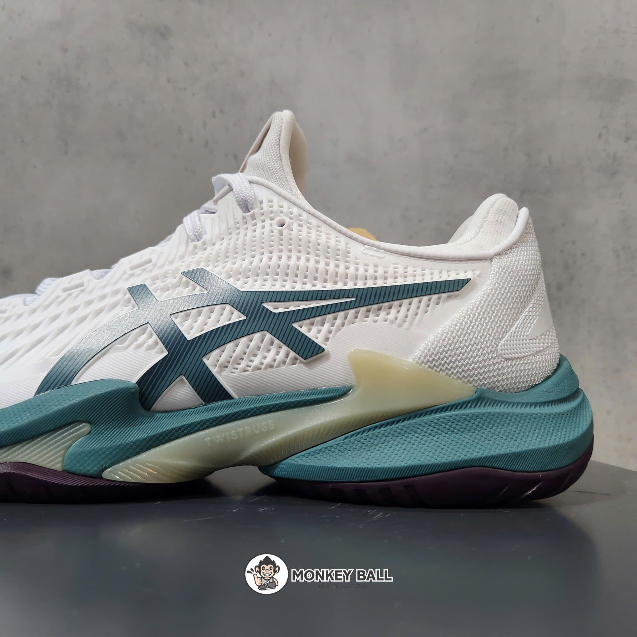  Giày Pickleball Asics Court FF3 - 1041A370-107 - Trắng / Xanh lục 