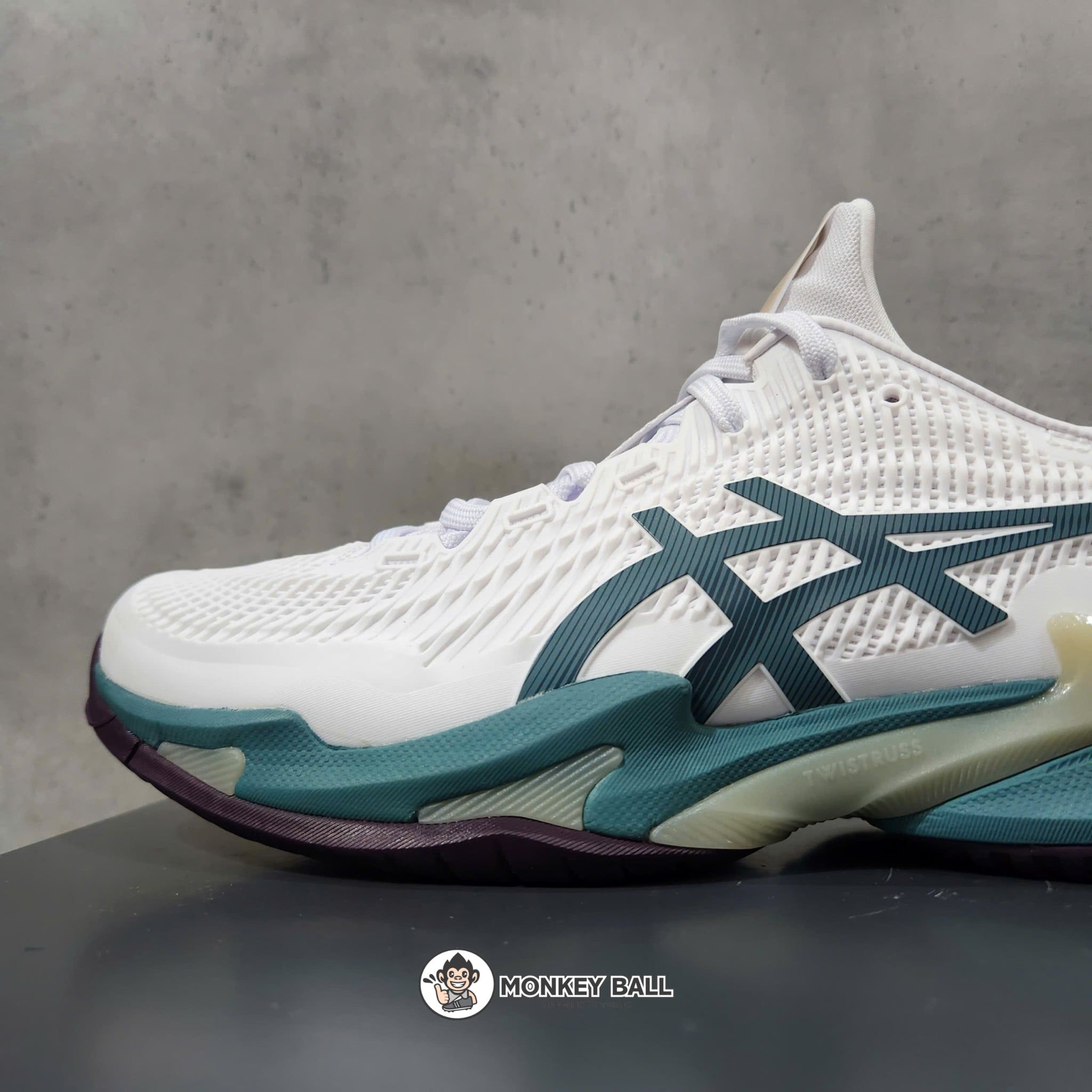  Giày Pickleball Asics Court FF3 - 1041A370-107 - Trắng / Xanh lục 