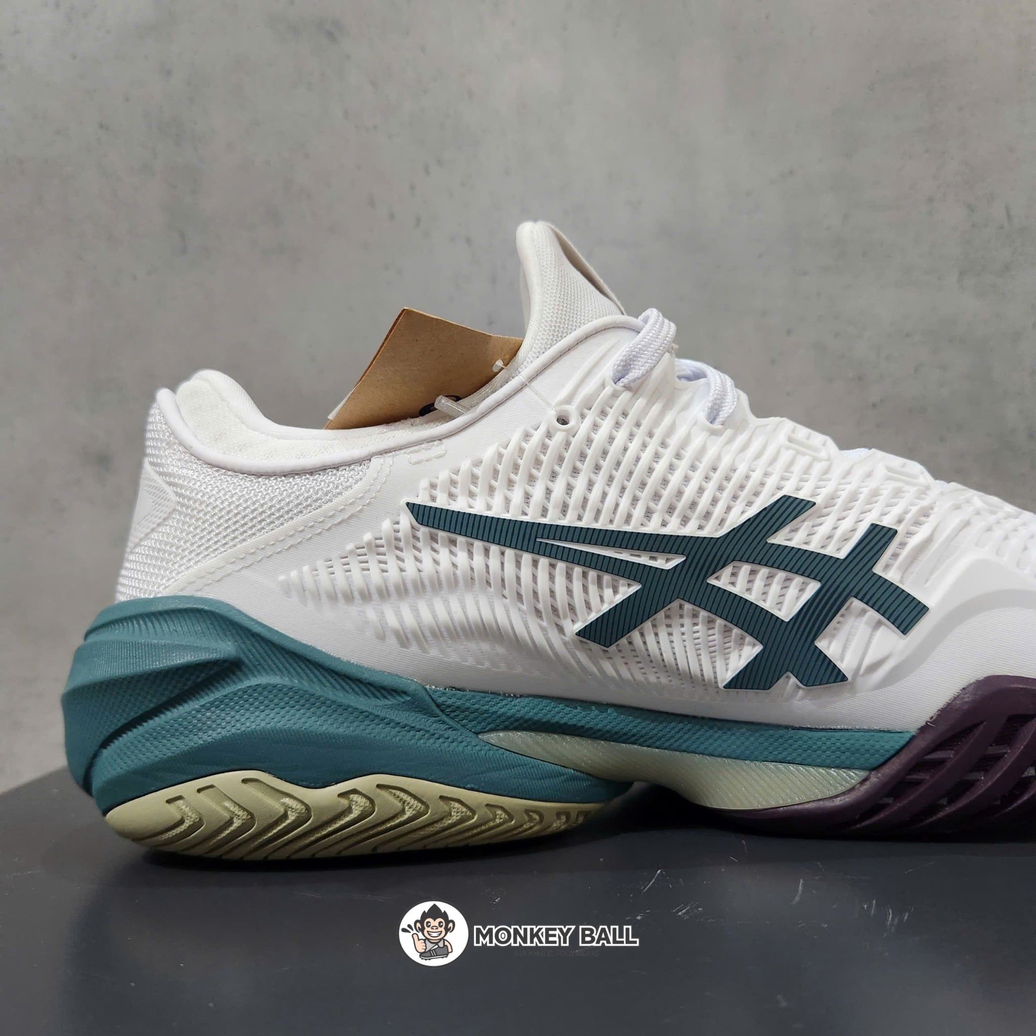  Giày Pickleball Asics Court FF3 - 1041A370-107 - Trắng / Xanh lục 