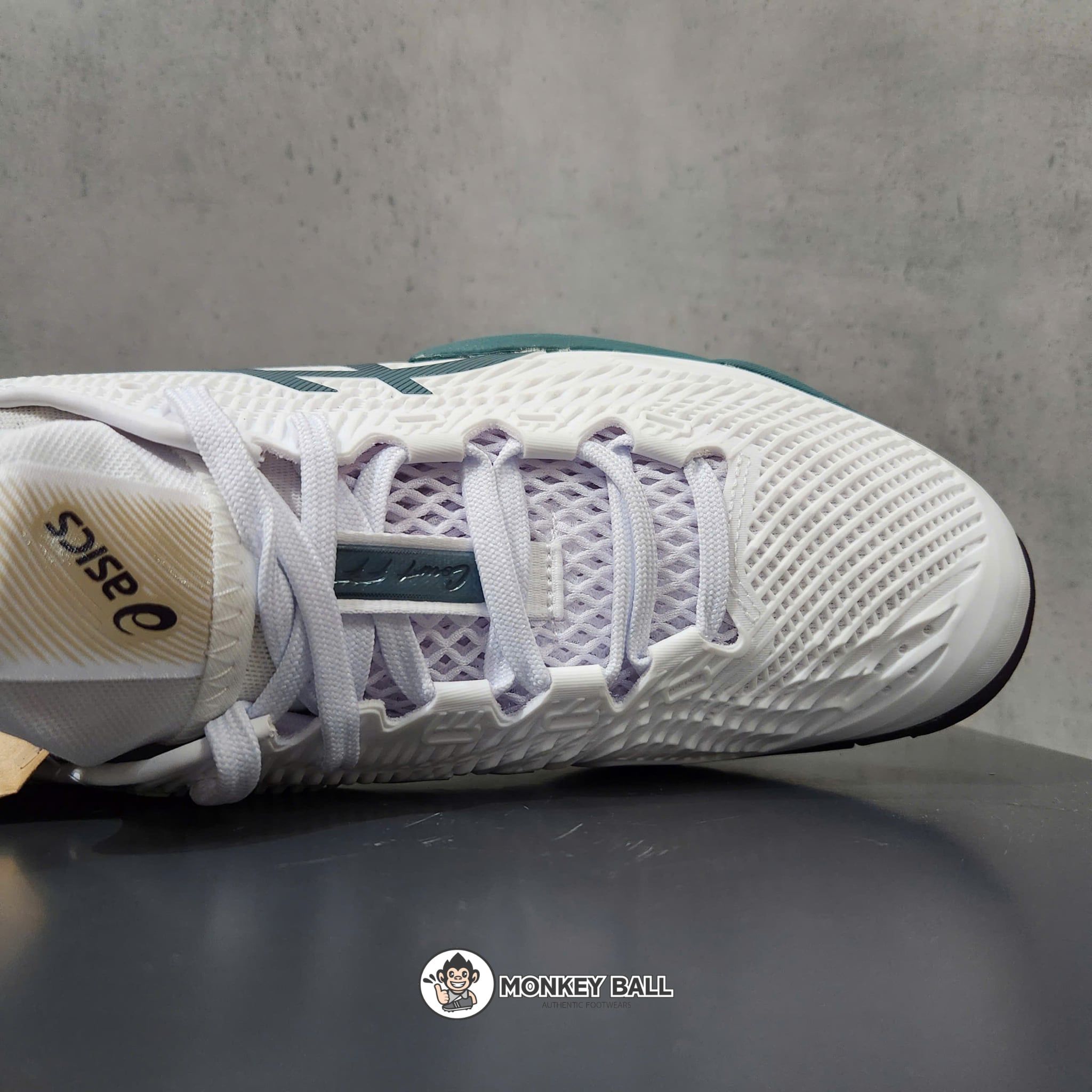  Giày Pickleball Asics Court FF3 - 1041A370-107 - Trắng / Xanh lục 