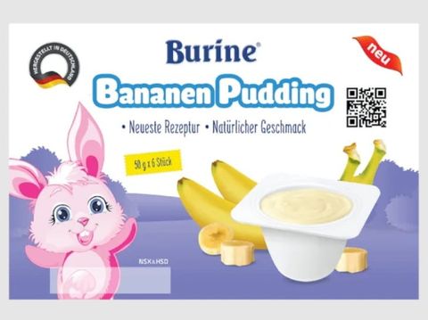  Pudding Burine vị chuối dành cho trẻ từ 6 tháng tuổi 