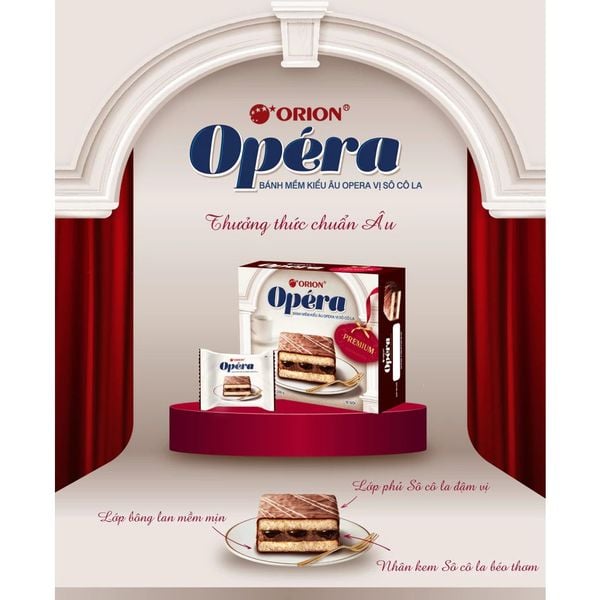  Bánh Orion Opera vị socola (10 gói x 28g) 