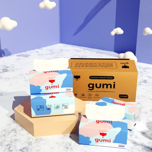  Khăn giấy rút Gumi 5 lớp loại lớn (410 tờ/5) 