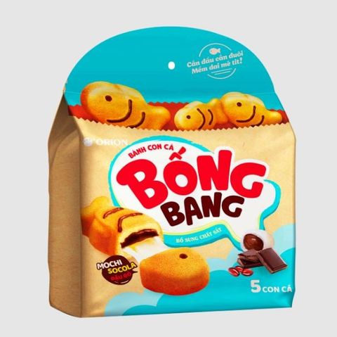  Bánh con cá bống bang mochi socola đậu đỏ Orion (Gói 5 cái) 