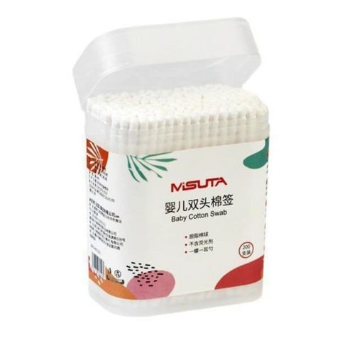  Tăm bông Misuta đầu xoắn và dệt (200 cây) 