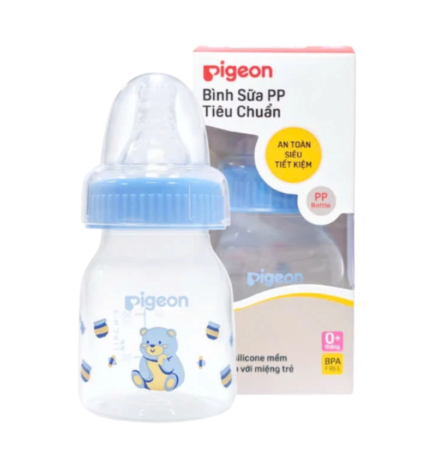  Bình sữa Pigeon nhựa PP họa tiết gấu xanh 50ml 