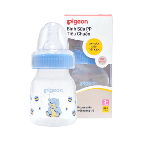  Bình sữa Pigeon nhựa PP họa tiết gấu xanh 50ml 