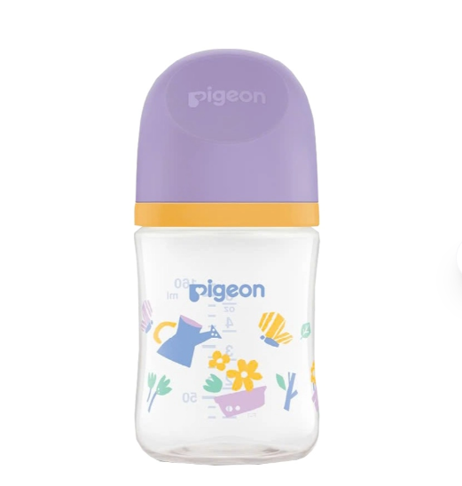  Bình sữa Pigeon nhựa PP Plus họa tiết mùa xuân 160ml 