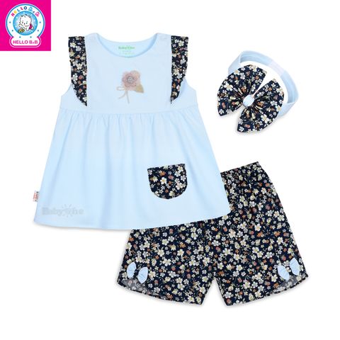  Bộ sát nách ngắn bé gái 1338 - BabyOne 