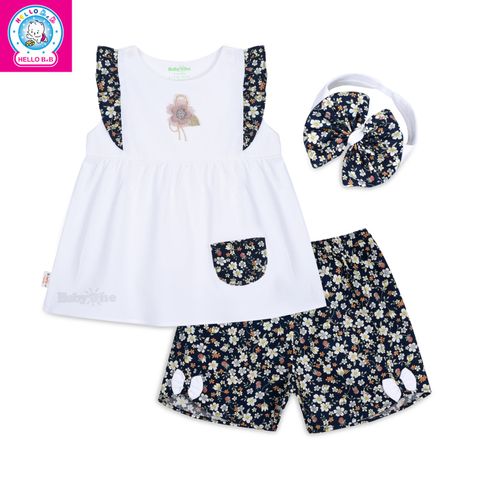  Bộ sát nách ngắn bé gái 1338 - BabyOne 