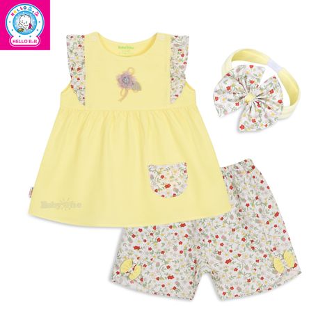 Bộ sát nách ngắn bé gái 1338 - BabyOne 
