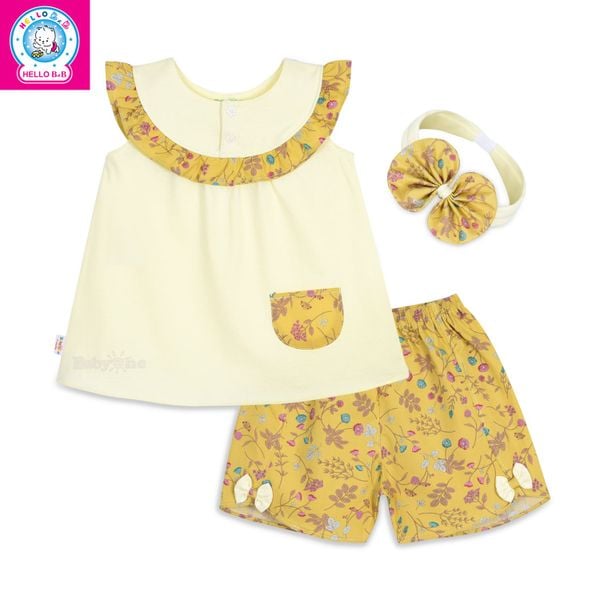  Bộ sát nách ngắn bé gái 1339 - BabyOne 