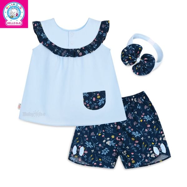  Bộ sát nách ngắn bé gái 1339 - BabyOne 