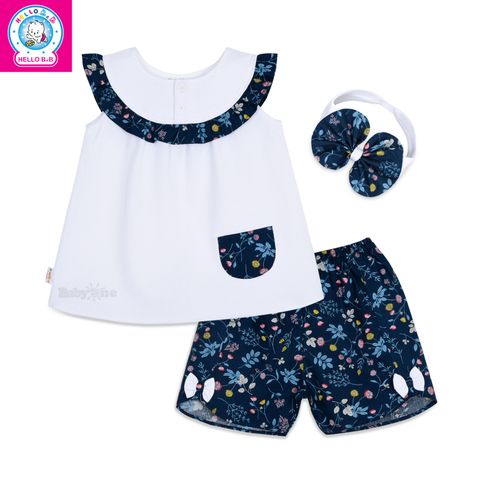  Bộ sát nách ngắn bé gái 1339 - BabyOne 