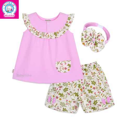  Bộ sát nách ngắn bé gái 1339 - BabyOne 