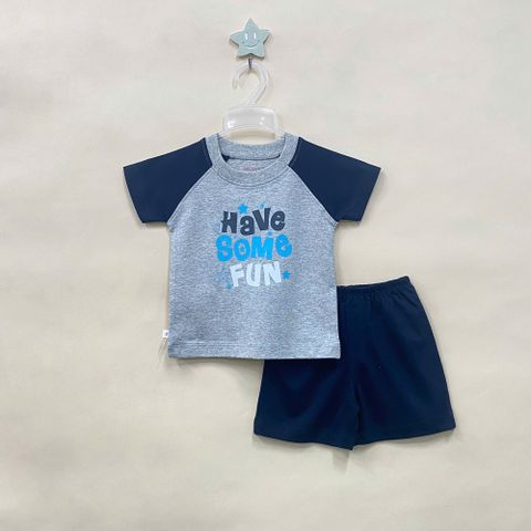  Bộ tay raplan ngắn bé trai 1763 - HELLO BnB 