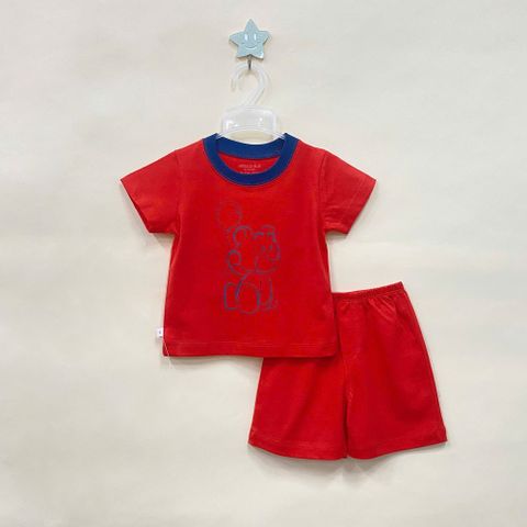  Bộ cổ tròn phối bo ngắn bé trai 1764 - HELLO BnB 