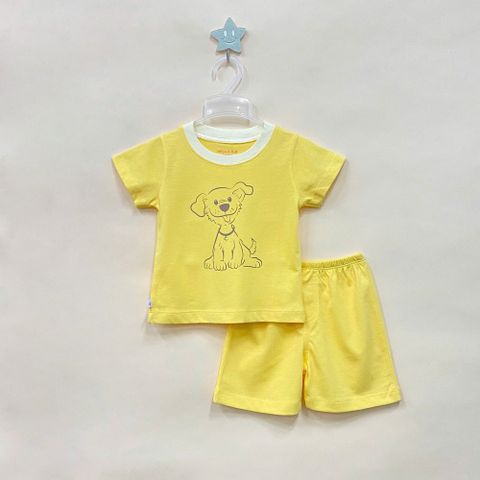  Bộ cổ tròn phối bo ngắn bé trai 1764 - HELLO BnB 