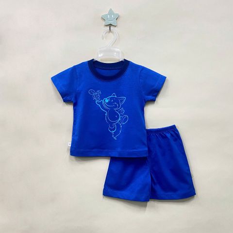  Bộ cổ tròn phối bo ngắn bé trai 1764 - HELLO BnB 